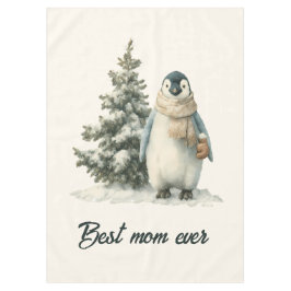 Winter Penguin “Best Mom Ever” Design Tischdecke