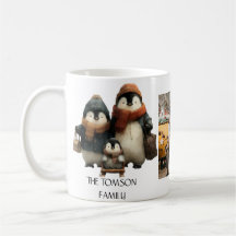 Winter Penguin Family Personalized Design