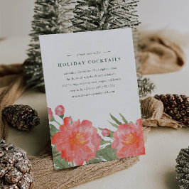 Winter Peony Holiday Cocktail Party Einladung