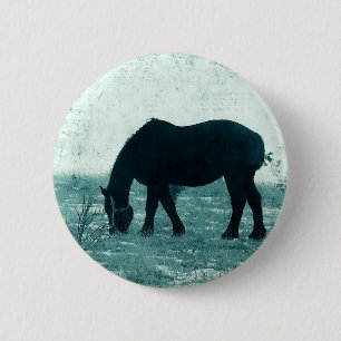 Winter Percheron Button