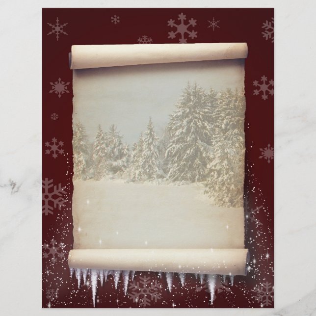 Winter-Pergament-Illustration (Vorderseite)
