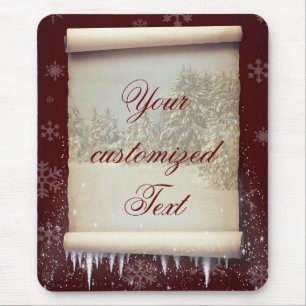 Winter-Pergament-Illustration Mousepad