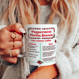 Winter-Pfefferminz-Mocha-Rezept Kaffeetasse