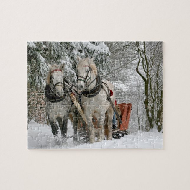 Winter-Pferde Puzzle (Horizontal)