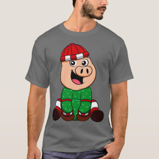 Winter Piglet Christmas Bauer Pizza 1 T-Shirt
