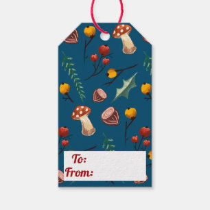 Winter Pilze & rustikale Folies Weihnachten Geschenkanhänger