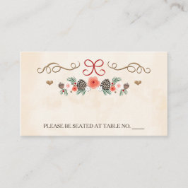 Winter Pine Cone Hochzeitsplatz Platzkarte