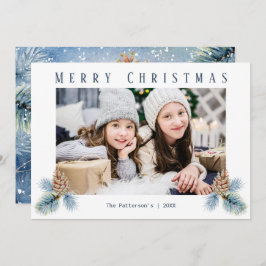 Winter Pine Cones Feiertagskarte