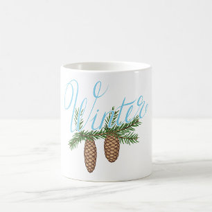 Winter Pine Cones Kaffeetasse