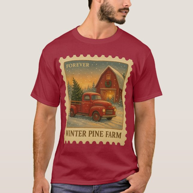 Winter Pine Farm – Forever Stamp T-Shirt (Vorderseite)