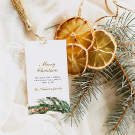 Winter Pine Frohe Weihnachtsgeschenke Tags Geschenkanhänger