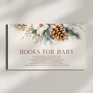 Winter Pine Tree Babydusche Bücher für Baby Begleitkarte
