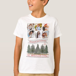 Winter Pine Tree Family Photo Matching Christmas T-Shirt