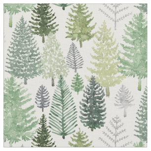 Winter Pine Tree Urlaub Stoff