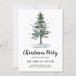 Winter Pine Tree Weihnachten Party Einladung
