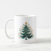 Winter Pine Tree Weihnachtskaffee Tasse
