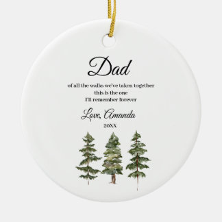 Winter Pine Trees Vater der Braut Von allen Spazie Keramik Ornament