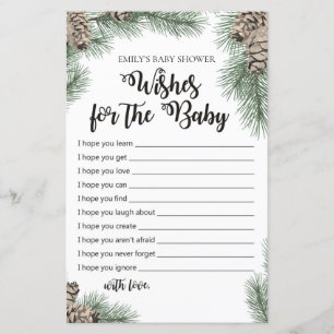 Winter Pinecone Baby Shower Game PRINIERT