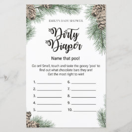 Winter Pinecone Baby Shower Game PRINIERT