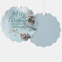 Winter Pinecone Christmas Ornament