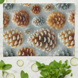 Winter Pinecones Harmonie Geschirrtuch