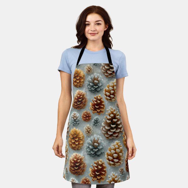 Winter Pinecones Harmonie Schürze (Getragen)