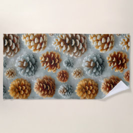 Winter Pinecones Harmonie Strandtuch