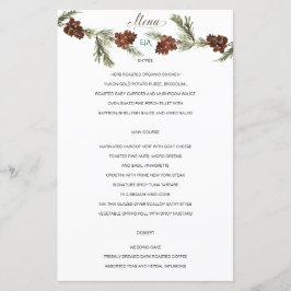 Winter Pinery Wedding Menu