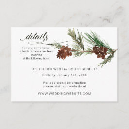 Winter Pinery Wedding RSVP Begleitkarte