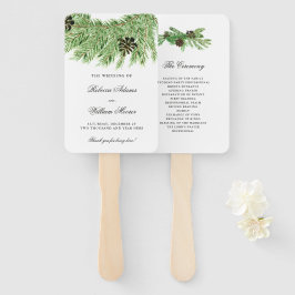 Winter Pines Hochzeitsprogramm Fächer