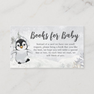 Winter Pinguin Baby Showbücher für Baby Begleitkarte