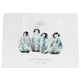 Winter-Pinguin-Baby-Shower Große Geschenktüte