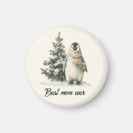 Winter-Pinguin „Beste Mutter überhaupt“ Design Magnet