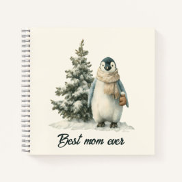 Winter-Pinguin „Beste Mutter überhaupt“ Design Notizbuch