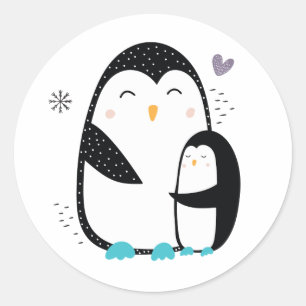 Winter Pinguin Doodle Stickers