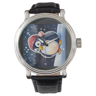 Winter Pinguin E-Watch - Stilvoll & Spaß Winter-Th Armbanduhr