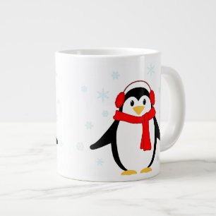 Winter-Pinguin Jumbo-Tasse
