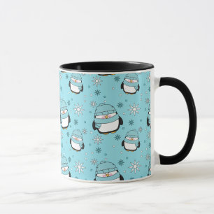 Winter-Pinguin-Kombitasse Tasse