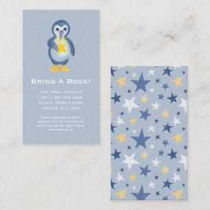 Winter Pinguin North Star Babydusche Buchungsanfra Begleitkarte