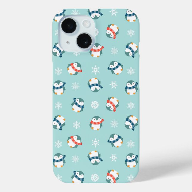 Winter Pinguin Phone Case (Rückseite)