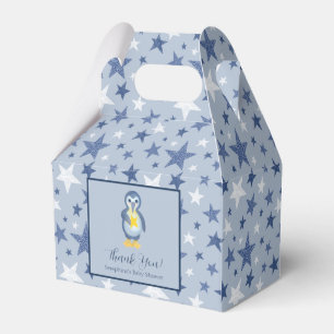 Winter Pinguin Stars Muster Danke Baby Dusche Geschenkschachtel