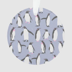 Winter Pinguine nahtlose Muster + Ihre Ideen Ornament