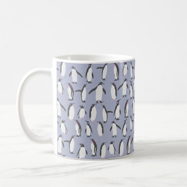 Winter Pinguine nahtlose Muster + Ihre Ideen Tasse (Links)