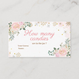 Winter Pink florale Schneeflocken wie viele Canons Begleitkarte