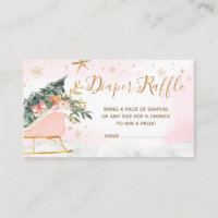 Winter Pink Gold Snowflake Windeln Raffel