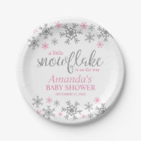 Winter Pink Snowflake Babydusche