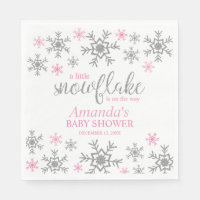 Winter Pink Snowflake Babydusche