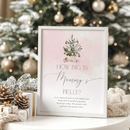 Winter pink wie groß ist Mama's Bauch-Poster Poster