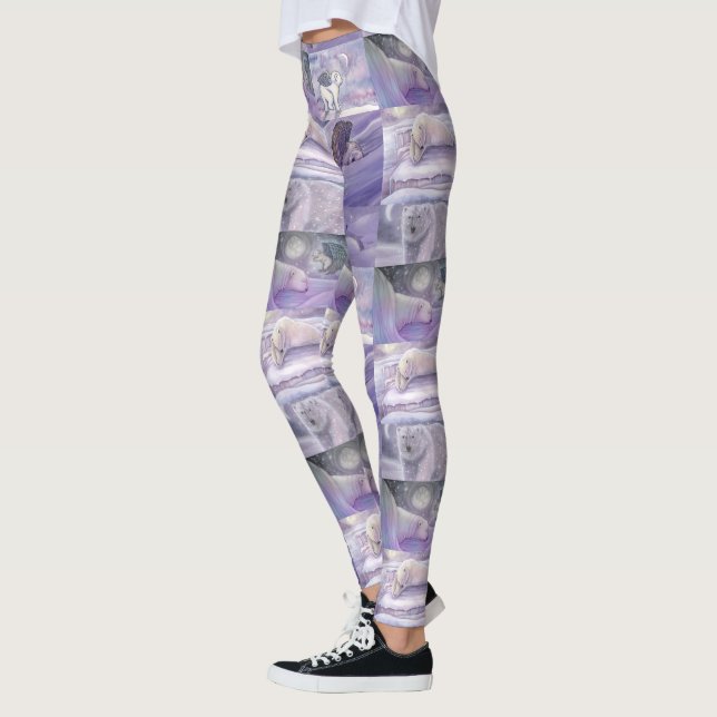 Winter Polar Bären Art Collage Leggings (Links)