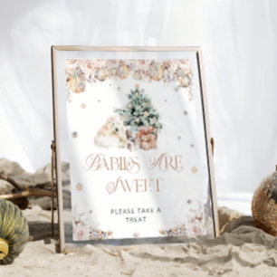 Winter Polar Bären Babys sind süß Nimm eine Lecker Poster